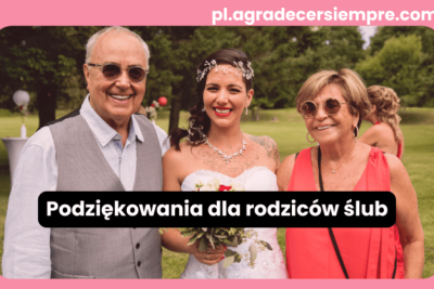 Panna młoda z rodzicami podczas ślubu – emocjonalne podziękowania dla rodziców w dniu wesela.